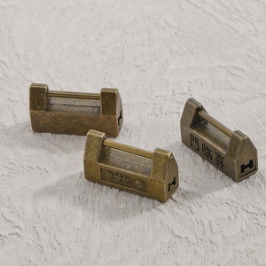 Bronze antique 11 mini <span class=keywords><strong>serrure</strong></span> antique, ancienne <span class=keywords><strong>serrure</strong></span> à clé antique pour vieilles boîtes, armoires, boîtes de rangement - Product Image 5