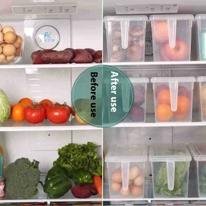 Caja de almacenamiento <span class=keywords><strong>rectangular</strong></span> de plástico fresco con asa para refrigerador Congelación de huevos y alimentos Gran capacidad con técnicas de aluminio - Product Image 4