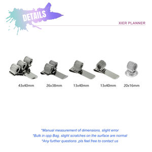 Clip metálico para bolígrafo de viaje, clip plateado portátil de 3 anillos porosos para bolígrafo, clip de resorte para sujetar bolígrafos - Product Image 6