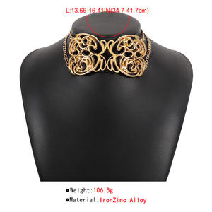 Collana ZA <span class=keywords><strong>Cross</strong></span> Border con Scultura Floreale Traforata Esagerata, Stile Tribale Personalizzato, Geometrica Retrò Elegante - Product Image 5