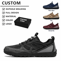 Chaussure de marche décontractée pour homme, personnalisée OEM, avec tige en microfibre, embout renforcé, languette de traction, semelle extérieure antidérapante à crampons et col rembourré