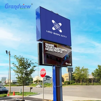 Publicité Boîte à Lumière Extérieure Panneau D'affichage Grande Taille Fabriqué En Chine Usine Extérieure Personnalisée Led Illuminer La Lumière Pylône Signe