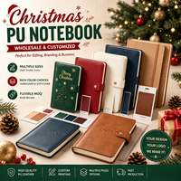 Individuelles Prägemuster Weihnachts-Notizbuch Premium PU-Einband Druckknopf-Design Benutzerdefiniertes Markenlogo Weihnachts-Notizbuch