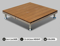 Plancher modulaire extérieur WPC de haute qualité, imperméable, antidérapant, résistant à l'humidité, facile à installer, moderne, 100x100cm