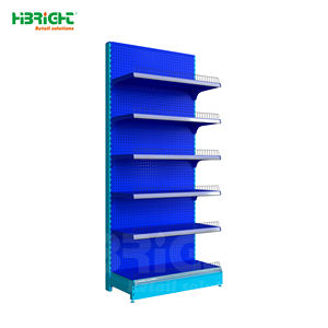 Blaue Supermarkt-Lebensmittelgeschäft Mehrstöckige Hochregale - Product Image 1