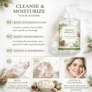 <span class=keywords><strong>Savon</strong></span> pour les mains moussant à l'odeur de sapin blanc, <span class=keywords><strong>savon</strong></span> liquide hydratant pour le lavage des mains, pour les soins quotidiens des mains - Product Image 3