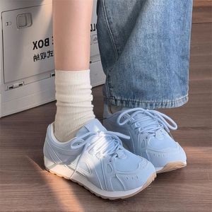 Zapatillas deportivas <span class=keywords><strong>retro</strong></span> para mujer, de malla transpirable, con cordones, suela gruesa, estilo vintage, informales, para caminar a diario - Product Image 2