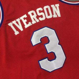 Hot Sales American Team Old Style Retro Basketball Stitched <strong>Jerseys</strong> Wholesale Cheap Allen <strong>Iverson</strong> 3 <strong>Jersey</strong> in Top Grade - Product Image 4