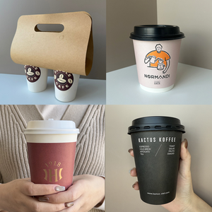 Özelleştirilebilir kişiselleştirilmiş biyobozunur süt çay kahve fincanı tek kullanımlık Logo ile kağıt bardaklar pembe kahve kağıt bardaklar - Product Image 3