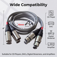Câble audio XLR en argent pur XSSH HiFi, signal équilibré, câble d'interconnexion professionnel pour la mise à niveau des équipements audio