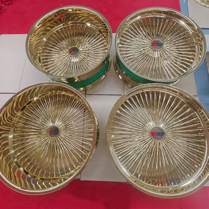 ล้อซี่ลวดขนาด 24 นิ้ว ล้อลวด KELUN ขอบสีทองขนาด 13 นิ้ว ล้อขนาด 24 นิ้ว ล้อ 5x120.65 ล้อซี่ลวดแบบ Lowrider - Product Image 5