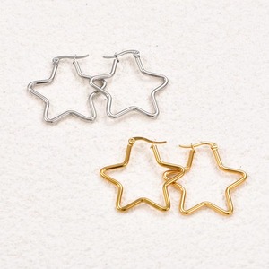 <span class=keywords><strong>Boucles</strong></span> <span class=keywords><strong>d</strong></span>'<span class=keywords><strong>oreilles</strong></span> minimalistes en acier inoxydable poli pour femme, design étoile creuse, style hip-hop rock, bijoux pour fille - Product Image 3