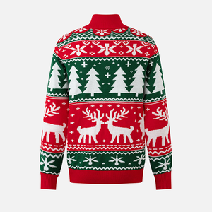 <span class=keywords><strong>Pull</strong></span> de Noël personnalisé pour <span class=keywords><strong>homme</strong></span>, anti-plis, anti-rétrécissement, motif 3D, polyester/coton, avec logo sur le devant, le dos et le col, pour les fêtes d'hiver - Product Image 2