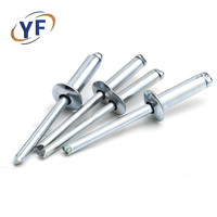 Type ouvert longueur personnalisée coller aluminium extrémité ouverte rivets en métal solide bride pop rivet aveugle approvisionnement d'usine DIN7337