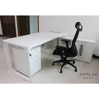 Scrivania Direzionale per Ufficio, Postazione di Lavoro MFC con Struttura in Acciaio, Sistema Modulare, Arredamento Personalizzato OEM per Progetti Aziendali