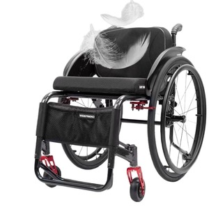 Silla de Ruedas Deportiva Manual de Lujo, Material de Fibra de Carbono y Aluminio, Plegable y Ligera, Gran Venta 2025 - Product Image 1