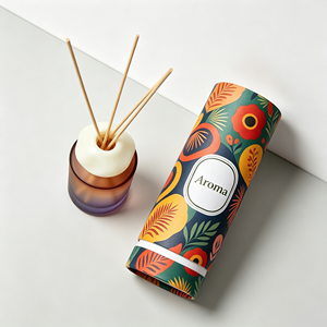 Custom Printed Eco-friendly Cosmetic Craft Cardboard Perfume Paper Cylinder <b>Box</b> Packaging Aroma Diffuser Paper Tubes - Product Image 3