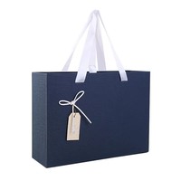 Caja de Regalo de Lujo Personalizada con Logotipo, Asa de Listón, Biodegradable, Adecuada para Empacar Ropa de Regalo, etc.