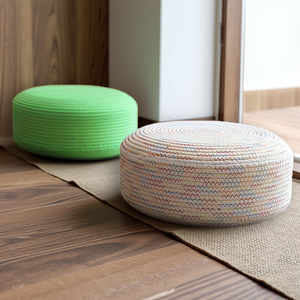 Cojín redondo de estilo japonés para el suelo, de color sólido, mezcla de algodón, cojín de meditación para dormitorio, sala de estar, yoga, tatami. - Product Image 2