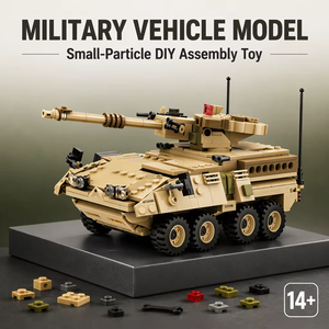 WANGE Collezione di Modelli di Carri Armati e Veicoli <span class=keywords><strong>Militari</strong></span>, Blocchi da Costruzione con Piccole Particelle, Giocattolo DIY per Ragazzi, Regalo di Natale - Product Image 1