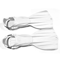 W05 Palmes de plongée à talon ouvert en caoutchouc, avec sangle en acier inoxydable et TPU, en matériau TPE de haute qualité