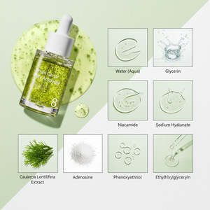 OEM/ODM Organic Hyaluronic Acid Niacinamide Green Caviar <b>Serum</b> Pore Minimizer Firming <b>Face</b> & Neck Care Vegan Skincare - Product Image 4
