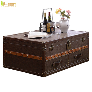 Vintage industriale retrò aviatore Vintage tronco sigaro tavolo da caffè Lounge Pub Club mobili interni design - Product Image 1