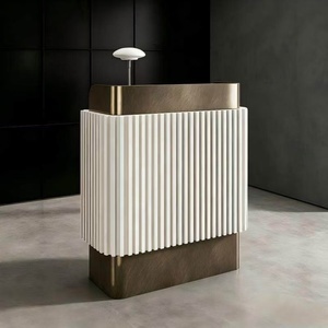 Mesa y Sillas de Oficina, Mostrador de Recepción, Mostrador Pequeño para Recepción, Mostrador de Recepción para Salón, Moderno - Product Image 3