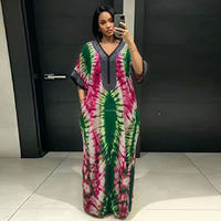 Nouvelle Robe Kaftan Bubu Élégante en Strass, Ample, Grande Taille, Imprimé Tie-Dye, pour Femmes Musulmanes Africaines et du Moyen-Orient, pour la Maison, les Fêtes et la Prière