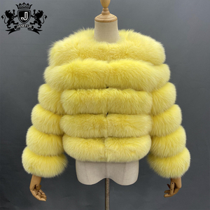 Áo khoác lông cáo thật kiểu ngắn mùa đông ấm áp năm 2022 dành cho nữ, áo khoác ngoài lông tự nhiên - Product Image 5