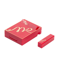 Coque en plastique de sablage compacte à coussin d'air personnalisé avec miroir à tube de rouge à lèvres et bouffée incluse pour les cosmétiques