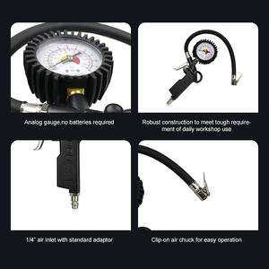 0-12 Bar diyafram basınç göstergeleri göstergesi ile yüksek kalite hava pompası <span class=keywords><strong>Atv</strong></span> lastiği şişirme tabancası - Product Image 3