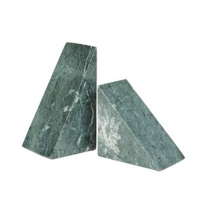 Wholesale Bookend Modern Handmade Classic Stylish Customized logo Print Green Stone Casual <b>Vintage</b> Bookends for Home and Office - Product Image 1