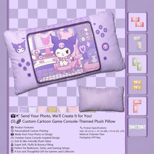 Coussin décoratif en peluche sur le thème de la console de jeu de dessin animé personnalisé, doux et décoratif, pour la maison ou comme cadeau - Product Image 3