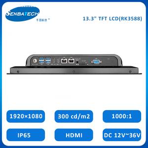 Panel PC Industrial de 13.3 Pulgadas con Pantalla LCD TFT RK3588, Táctil Capacitiva y Resistiva, 1920*1080, <span class=keywords><strong>300</strong></span> Cd/m2, IP65, Compatible con Android OEM, Módulo 5G - Product Image 2