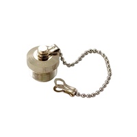 Conector Coaxial RF Hembra N, Protector de Cadena de Metal de Latón Niquelado, Junta de Goma de Silicona IP68, Tapa Antipolvo de Cadena PA66