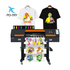 Potry 8 cores 60cm direta para pet filme dtf, camiseta de transferência fluorescente impressora dtf