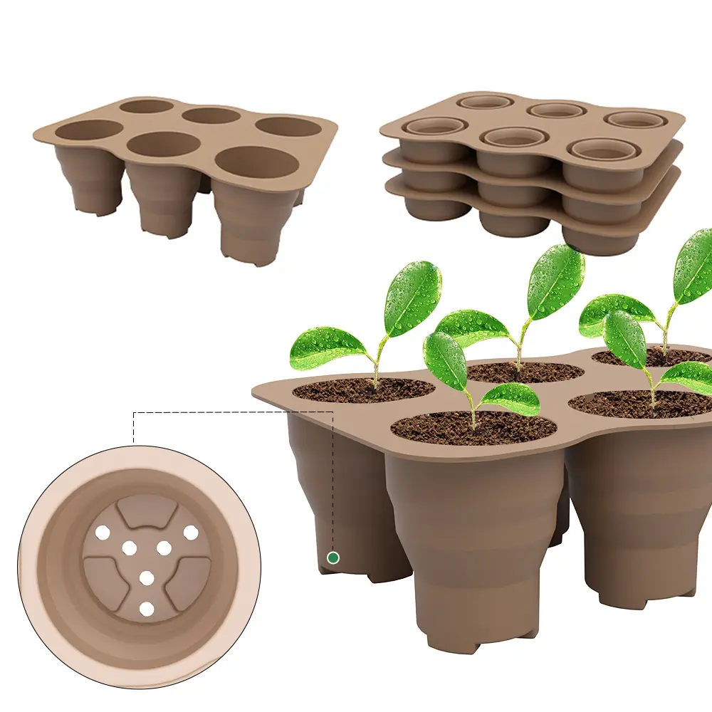 Herbruikbare Zaadkweekbak Siliconen Zaadtrays Plant Zaailing Kwekerij Trays Voor Huishoudelijke Accessoires