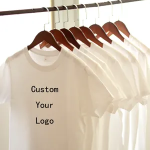 Camiseta impressa de logotipo de fábrica, alta qualidade, 100% algodão, personalizada, impressa