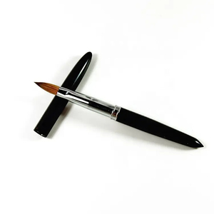 Pincel de Uñas Acrílicas de Pelo Kolinsky Personalizado, Mango de Metal Negro, para Polvo Acrílico Profesional - Product Image 3