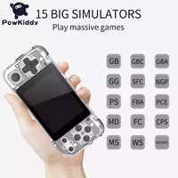 Powkiddy Q90 Portable 3.0 pouces écran HD double système rétro Console de jeu portable cadeau de Noël 16 simulateur Support PS1 jeux 3D