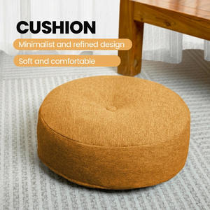 Bantal lantai bulat meditasi, bantal kursi tebal polos berlapis tahan air untuk tempat duduk di lantai - Product Image 2