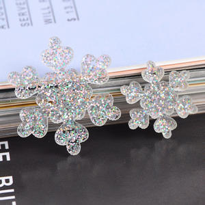 Copos de Nieve Transparentes con Purpurina de Alta Calidad para Decoración de Teléfonos y Accesorios para el Cabello, Manualidades de Resina para Decoraciones de Halloween - Product Image 4