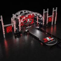Plateforme de scène modulaire portable en aluminium, hauteur réglable, design carré et rond, pour mariages, concerts, défilés de mode et événements