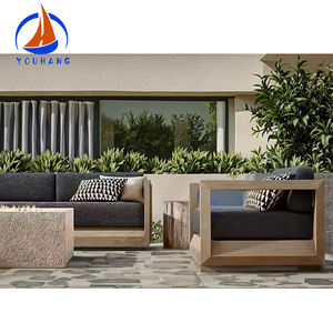 Meubles de jardin d'extérieur de luxe Chaises d'angle en bois de teck Pattaya Ovale 4 places Thaïlande 2 ensembles de jardin Patio - Product Image 1