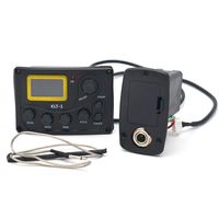 KLT-1 KLT-3 guitare acoustique basse Eq préampli avec accordeur de procédure numérique 4 bandes Eq égaliseur avec accordeur guitare pick-up