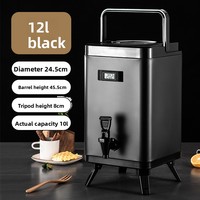 6L 8L 10L 12L 304 Stainless Steel Kotak Persegi Kapasitas Besar Termos Susu Teh Penghangat Dispenser Kopi Jus Terisolasi.