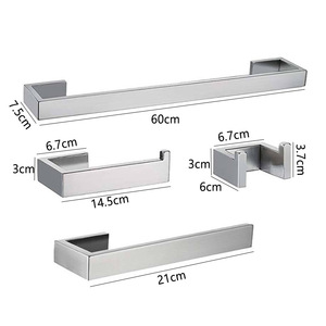Juego de accesorios de baño modernos para hotel y apartamento: toallero de hierro, gancho para ropa, barra para toallas, soporte para papel higiénico - Product Image 6