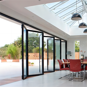 <span class=keywords><strong>Puerta</strong></span> Plegable de Aluminio Moderna para Hoteles y Restaurantes, <span class=keywords><strong>Puerta</strong></span> <span class=keywords><strong>Corredera</strong></span> de Doble Vidrio, <span class=keywords><strong>Puerta</strong></span> Plegable <span class=keywords><strong>Tipo</strong></span> Acordeón, Insonorizada, para Interiores y Exteriores - Product Image 5