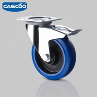 Xuan casco — roulette fixe en caoutchouc élastique, moteur industriel de 125MM